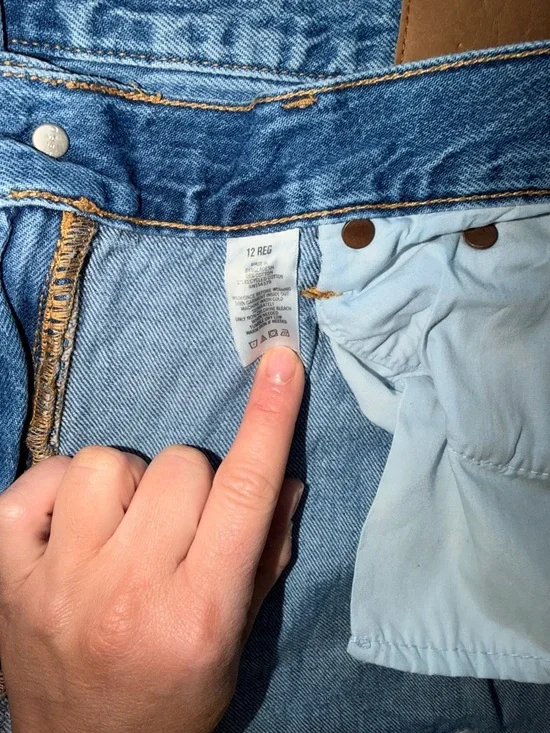 Aeropostale Distressed High Rise Wide-Leg  Jeans - Size 12 - Picture 7 of 11